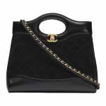 Chanel 31 kott 25p 31 Kuldne pandla Teemantmuster Nahast kett Suede materjal Kuldne riistvara T&otilde;mblukuga kott Ostukott &Otilde;lakott Mini Naiste Must Basic+Dust Bag must