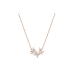 Swarovski Lilia Romantiline Liblika Kujuline Ehtekaelakett Roosakulla Pinnatud Kristallkaelakett Naistele 5382366 Box+Shopping Bag
