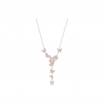 Swarovski Lilia Y-kujuline liblikaga ripatsiga kaelakee Naistele kaelakee Roosakuld 5480512 Box (Random Color),F,Rose Gold