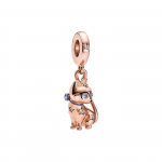Pandora Helendav Lemmiklooma Kass Ripats 3D Istuv Kass Ripats Naiste ripats Roosa Kuld 782259C01 Rose Gold,F