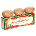 Mysore Sandal Seep Pakk 1 (150 g x 3) Iga 450 g T&auml;ielikult niisutav vanniseep sandlipuu l&otilde;hnaga igap&auml;evaseks kasutamiseks beige