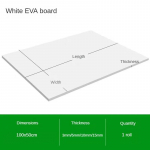 100x50cm EVA vahtplaadid Heliisolatsioonim&uuml;ra Spone vaht K&auml;sit&ouml;&ouml; EVA kumm K&auml;sit&ouml;&ouml;mudelite valmistamine Cosplay Paksus 3/5/10/15mm 1000x500x3mm valge