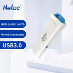 Netac U335S USB 3.0 turvaline kirjutuskaitsega m&auml;lupulk valge v&auml;rv
