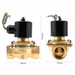 12V 1-tolline messingist elektriline solenoidklapp magnetiline vee&otilde;hu tavaliselt suletud DC12V