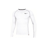 Nike Pro Dri-Fit Spordi Vabaaja Slim Fit Pikkade Varrukatega &Uuml;mara Kaelusega T-s&auml;rk Meeste Topid Valge DD1991-100 M white