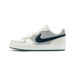 Nike Court Borough 2 T&auml;hehall S&uuml;nteetiline Nahk Libisemisvastased Kulumiskindlad Madalad Tennise- ja Rulas&otilde;idujalatsid Unisex Hall BQ5448-017(Team1930-) 36.5