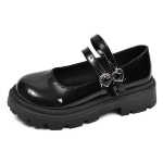 [T&uuml;drukute Nahast Kingad Mustad Tantsukingad Kevad S&uuml;gis Printsessi Kingad Suurematele Lastele] size 37 must