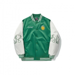 Li Ning X OG Slick Koost&ouml;&ouml; Leegiriba T&auml;ht &Uuml;he n&ouml;&ouml;biga Pikkade varrukatega Puuvillane Jakk Unisex Jakk S&uuml;gavpaleeroheline AJMT075-3 L
