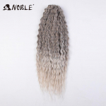 Noble 24-tolline 300g heegeldatud juuksed lokkis juuksed vee laine ombe blond keerd heegeldatud juuksed punutisjuuksed s&uuml;gav laine punumisjuuksepikendus (as the picture,24inches-300g)