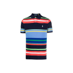 Polo Ralph Lauren Logo Tikitud Triibuline L&uuml;hikeste Varrukatega Polo S&auml;rk Meeste pealsed V&auml;rviline 710834875-001 XS