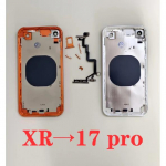 Tagumine aku&uuml;mbris iPhone XR-ile kuni 17 PRO XR Sarnane 17 Pro LITE 17 PRO Tagumine korpus Aku kate Keskmine raam SIM-kaardi salviga sinine