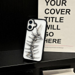 INS 3D Metallist Kalaluu L&auml;bipaistev Telefoni&uuml;mbris iPhone'ile 17 16 15 13 14 12 11 Pro Max Punk Chic Kaamerakaitse Pehme Silikoonkate For iPhone 12