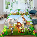 Ahvi Tekikoti Komplekt Armas Ahv Puu &Uuml;mber Prindiga Voodipesu Multikakoomloom Tekikate Laste ja Teismeliste Toa Tekikotid 135x200cm