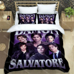 The Vampire Diaries Damon Salvatore Voodipesukomplektid Peen Vooditarvete Komplekt Tekikott Voodikate Komplekt Voodipesu S&uuml;nnip&auml;evakingitus EU Single 90x200cm
