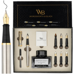 Wordsworth Must Kalliigraafia Pliiatsi Kingitus Tint 6 Tindi Tindi T&auml;itepudel 6 Vahetus Premium Sile Kirjutuspliiats & Komplekt Pudel, Kassetid, Konverter, Otsikud,