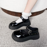 Jaapani Paksud Kingad Retro Prantsuse Paks Konts Naiste Mary Janes Kingad Kevad Uus Stiil Slip-On &Uuml;mar Nina Kummist Tald Lolita Kingad 35