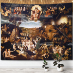 Hieronymus Bosch Maaiste Naudingute Aed Vaip Seinakunst Dekoor Maalid Retro Vaibad Esteetiline Toa Kaunistus Plakatid 200x180CM