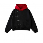Y2K Punane Itadori Huppar &Uuml;le suurusega Must Punane Spleissitud Metalln&ouml;&ouml;biga Vabaaja Dressipluus Trendikas ja Lihtne Meeste Naiste Streetwear Jakk S