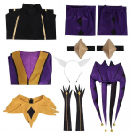 Yesok Freak Circus Narri Cosplay Kost&uuml;&uuml;m Lilla &Otilde;udusklouni Komplekt Maski ja M&uuml;tsiga Meestele Halloweeni Karnevali Peokost&uuml;&uuml;m XS（old）