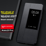 Huawei Mate20 Pro Telefoni&uuml;mbris, Huawei Mate20 Pro Mitte-klapp Smart View Aknaga T&auml;ielik Kaitse Kukkumisvastane &Uuml;li&otilde;huke Kaitse&uuml;mbris, Must