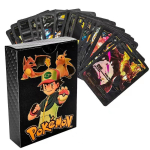 Kuldse fooliumiga kaardid 55 tk TCG kogutavad kaardid Anime kaup Kingitused L&auml;ikiv kuldne viimistlus Ingliskeelne versioon must