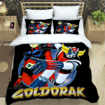 UFO ROBO GRENDIZER GOLDORAK tr&uuml;kitud voodipesukomplektid peen vooditarvete komplekt tekikott voodikate komplekt voodipesukomplekt luksuslik 200x200cm white
