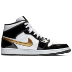 Jordan 1 Mid Patent Must Valge Kuldne 852542-007 41 black