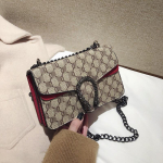 Kett-kott naiste uus moodne mitmek&uuml;lgne &uuml;he &otilde;la crossbody k&otilde;rge kvaliteediga Bacchus v&auml;ike ruudukujuline kott black
