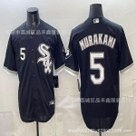 Chicago White Soxi pesapallis&auml;rk 5 Murakami Munetaka F&auml;nnir&otilde;ivad Puuvillane spordis&auml;rk Mehed Naised Medium