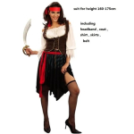 Piraat Kariibi mere piraadid Cosplay Kapten Jack Sparrow Kost&uuml;&uuml;m Mehed Naised Meessoost Naissoost Meessoost Naissoost Karneval Halloween Seksikas Komplekt One Size black