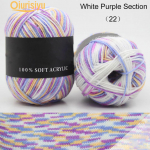 50g Kolmekordse kaubam&auml;rgiga kudumine heegeldatud piim puuvillane beebivillane l&otilde;nga partii