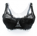 Naiste seksikas Push Up Deep V Ultrathin Underwire polsterdatud puuvillane pits rinnahoidja 38