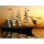 DIY Teemanttikandid Vesipaat t&auml;ispuur Teemantmaal Ristpistega Rhinestones pildid 20X30CM