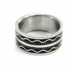 Bague Homme 'Hugo' noir acier 56 must