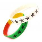 Les Tr&eacute;sors De Lily [K9481] - 2 bracelets silicone 'Etoiles' tutti frutti mitmev&auml;rviline