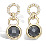 Les Tr&eacute;sors De Lily [L1842] - kullatud k&otilde;rvar&otilde;ngad  Linda  must kuld - 20x8 mm must
