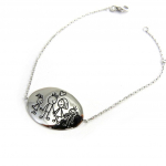 Les Tr&eacute;sors De Lily [N2896] - Bracelet Argent 'Romeo et Juliette' family (rhodi&eacute;) h&otilde;be
