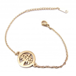 Les Tr&eacute;sors De Lily [P4878] - Roosa kullast  Elupuu  terasest k&auml;ev&otilde;ru (kuldroosa) - 15 mm kuld