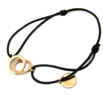 Les Tr&eacute;sors De Lily [P5063] - Bracelet ethnique acier 'Chor&eacute;graphie' dor&eacute; ros&eacute; noir - 17x10 mm kuld