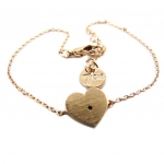 7bis [P8317] - k&auml;sitsi valmistatud k&auml;ev&otilde;ru  Love  roosa kuld - 9x8 mm Heleroosa