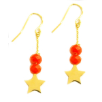 Les Tr&eacute;sors De Lily [Q1203] &ndash; terasest disaink&otilde;rvar&otilde;ngad 'Une Etoile est N&eacute;e' kuldoranž - 30x10 mm oranž