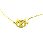 7bis [Q6034] - Bracelet artisanal 'Hibou' dor&eacute; -  12x20 mm kuld