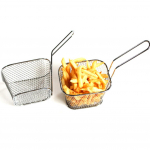 Mini roostevabast terasest kartulikr&otilde;psud friikartulid frit&uuml;&uuml;ri korv K&ouml;&ouml;gi k&uuml;psetust&ouml;&ouml;riist h&otilde;be