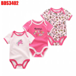 Vasts&uuml;ndinud beebi poiste t&uuml;drukute riided Kiddiezoom puuvillased O-kaelusega l&uuml;hikeste varrukatega beebip&uuml;ksid 6M