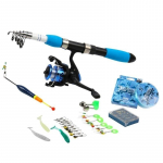 Sougayilangi &otilde;ngeritva rullide komplekt Teleskoop&otilde;ngede keerutamisrulli p&uuml;&uuml;gis&ouml;&ouml;dad konksud &otilde;ngede p&uuml;&uuml;gikombinatsioon 1.6m rod Full set sinine