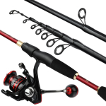 Teleskoop&otilde;ng koos 13+1BB spinningurulliga Kaasaskantav spinningu komplekt bassip&uuml;&uuml;giks 2.4mRod 3000Reel