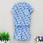 Lapsed Beebipoisid 2tk komplekt Poiste l&uuml;hikeste varrukatega l&uuml;hikesed p&uuml;ksid T-s&auml;rk L&uuml;hikesed &uuml;likond Suvine multifilmi puuvillased komplektid 1T helesinine v&auml;rv