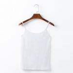 Canvaus Summer New Style &uuml;hev&auml;rviline &otilde;huke puuvillane p&otilde;hjaga naiste vest kamisole naistele S valge