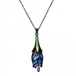 Peen unistuste v&auml;rvi sinine lootose kaelakee naistele etniline elegantne naiste kaelakee k&auml;sitsi valmistatud emailiga naiste ehete v&otilde;lu kaelakee sinine