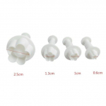 4 tk / komplekt ploomi&otilde;ite lillekolb Fondant l&otilde;ikur Sugarcraft kookide kaunistamiseks t&ouml;&ouml;riistad isetegemise k&uuml;psise stamper k&uuml;psetustarvikud